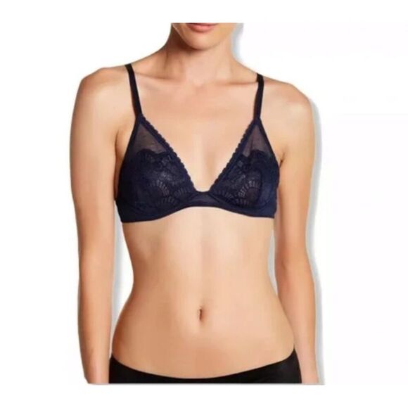 Free People Intimately Triangle Underwire Bra in Deep Navy 32A $38 - Picture 5 of 5